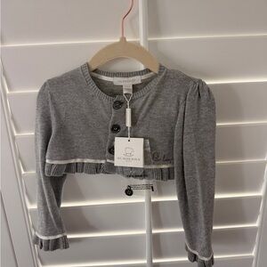 Burberry Kids Gray Cropped Cardigan